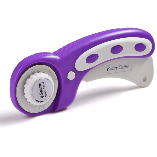 Rdutuok 45mm Rotary Cutter Set Quilting Kit, 5 Replacement Blades, A3 Cutting Mat(18X12"), Acrylic Ruler,Sewing Pins,Cus