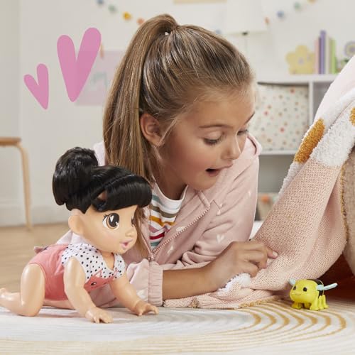 Baby Alive Crawl 'n Play Katie Kat Electronic Crawling Baby Doll Set, Black Hair, Kids Toys for Girls & Boys 3 Years & U