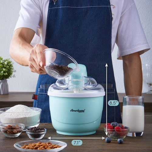 Maxi-Matic EIM-520 Automatic Easy, Homemade Electric Maker, Ingredient Chute, On/Off Switch, No Salt Needed, Creamy Ice