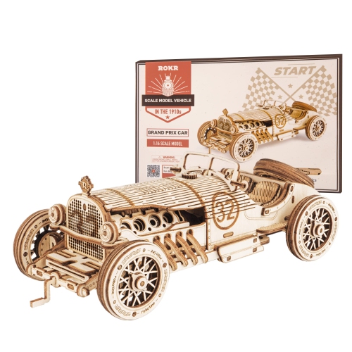 ROKR 3D Wooden Puzzle for Adults-Mechanical Car Model Kits-Brain Teaser Puzzles-Vehicle Building Kits-Unique Gift for Ki