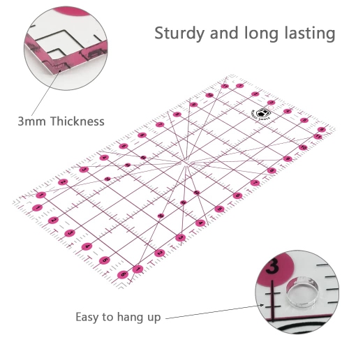 Headley Tools Rotary Cutter Set - 45mm Fabric Cutter, 5 Replacement Rotary Blades, A3 Cutting Mat, Quilting Ruler and Se