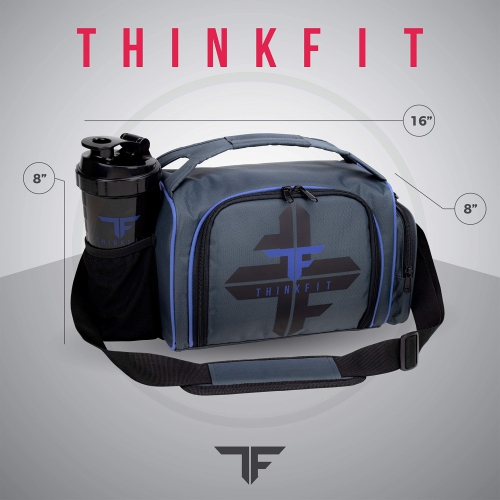 ThinkFit Insulated Meal Prep Lunch Box with 6 Food Portion Control Containers - BPA-Free, Reusable, Microwavable, Freeze