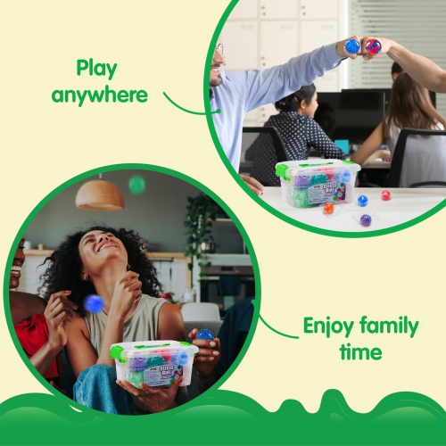 JOYIN Mini Stress Ball Toys, 24 Pack Squeeze Fidget Toys for Adults, Squishy Toy Stress Relief Ball, Relieve Work Anxiet