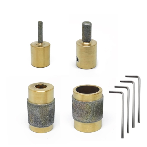 Meuleuse à vitres Jarshtime Bits 4 PCS Roue de meulage en vitrail diamant. Comprend 1 meules en verre diamant 1/8 1/4 de 3/4