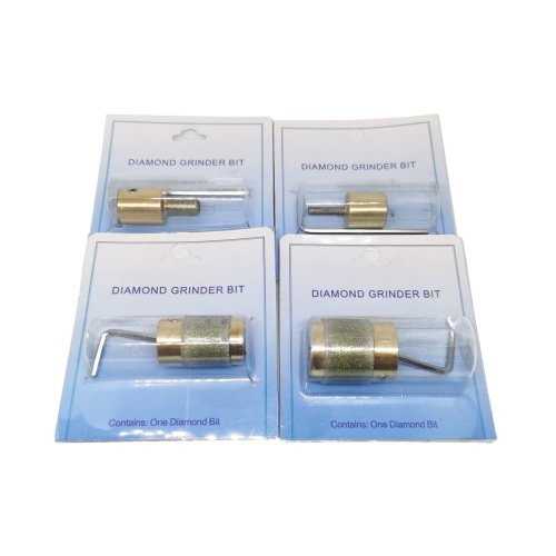 Meuleuse à vitres Jarshtime Bits 4 PCS Roue de meulage en vitrail diamant. Comprend 1 meules en verre diamant 1/8 1/4 de 3/4