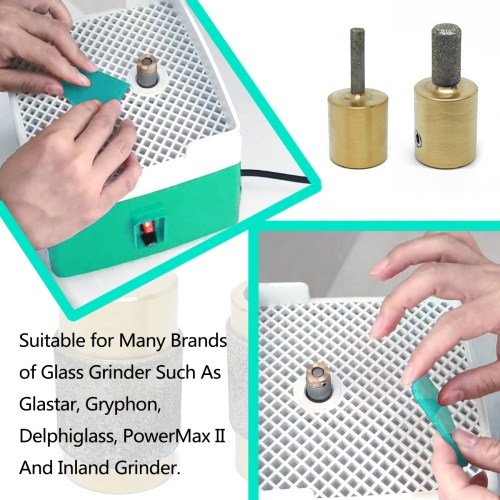 Meuleuse à vitres Jarshtime Bits 4 PCS Roue de meulage en vitrail diamant. Comprend 1 meules en verre diamant 1/8 1/4 de 3/4