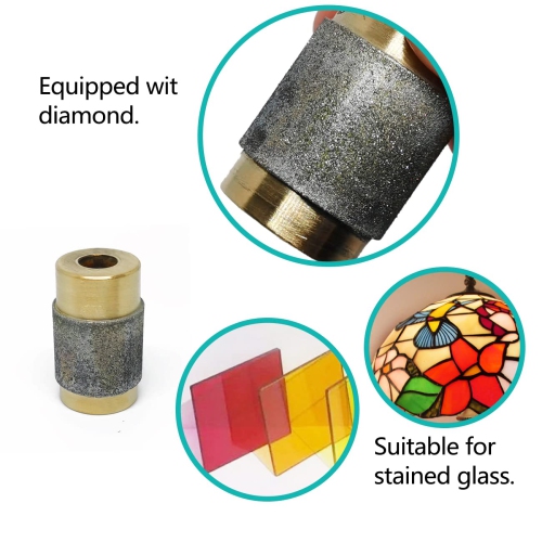 Meuleuse à vitres Jarshtime Bits 4 PCS Roue de meulage en vitrail diamant. Comprend 1 meules en verre diamant 1/8 1/4 de 3/4