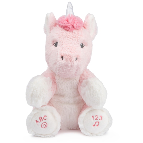 Baby GUND Alora The Unicorn Animated Plush, Singing Stuffed Animal Sensory Toy, Sings ABC Song and 123 Counting Song, Pi