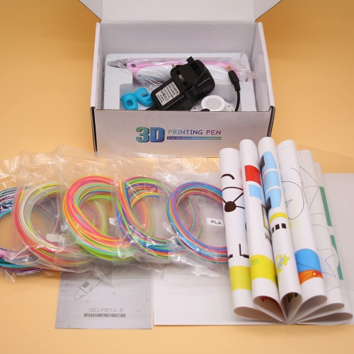 Stylo 3D de LIHUACHEN avec recharges de filament PLA de 265 pi et 27 couleurs, stylos d'impression 3D compatibles PLA et ABS, Jouets Creativeink, Perf