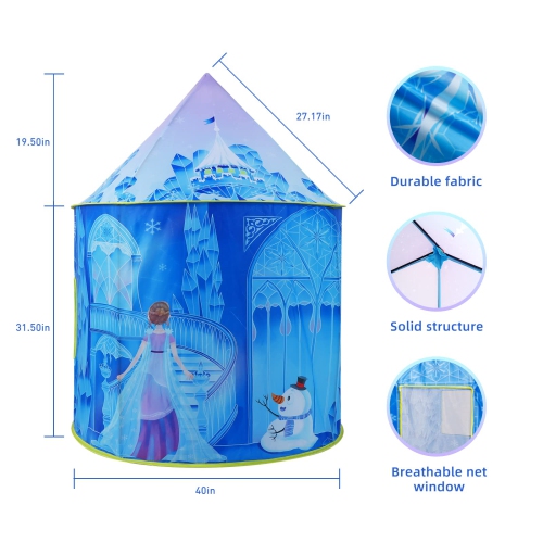 Cosone Kids Play Tent, Frozen Toy for Girls, Princess Castle Playhouses Indoor, Outdoor Princess Toys, Toddler Tent Birt