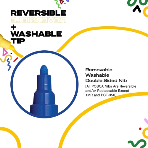 15 marqueurs de peinture Posca, marqueurs de couleur larges 8K avec pointes ciseaux larges, ensemble de stylos de peinture acrylique pour fournitures