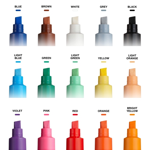 15 marqueurs de peinture Posca, marqueurs de couleur larges 8K avec pointes ciseaux larges, ensemble de stylos de peinture acrylique pour fournitures