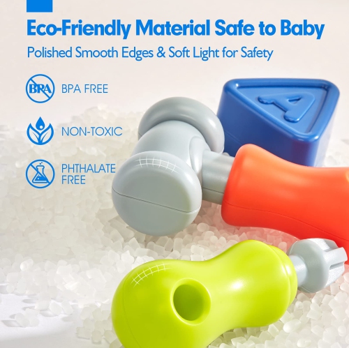 hahaland Baby Toys 12-18 Months Development, Toddler Toys for 1 2 3 Year Old Boys Girls Gifts, Multifunctional Music Lig