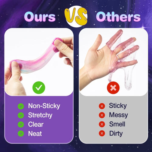 Ankyle 24 Pack Galaxy Slime Party Favors for Kids Slime Balls Bulk Stretchy & Non-Sticky DIY Stress Relief Putty Toy Bir