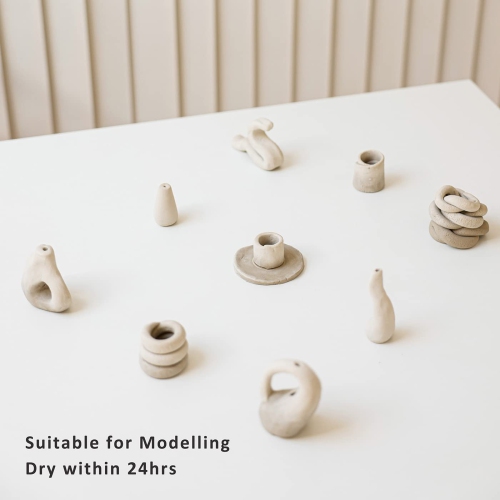 Argile naturelle séchée à l'air de ReArt, pour sculpter, lancer des roues, construire des mains, 10&nbsp;lb d'argile tout usage pour sculpter