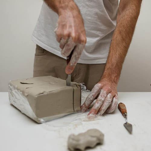 Argile naturelle séchée à l'air de ReArt, pour sculpter, lancer des roues, construire des mains, 10&nbsp;lb d'argile tout usage pour sculpter