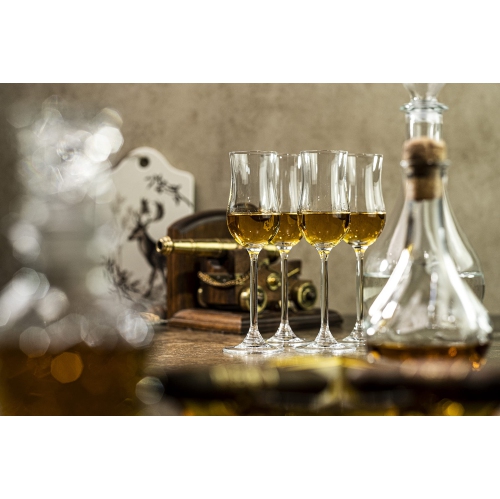 Cognac Brandy, Tequila and Dessert Wine Snifter Glasses | Set of 4 Small Tasting Tulip Copitas for Sipping Armagnac, Spi