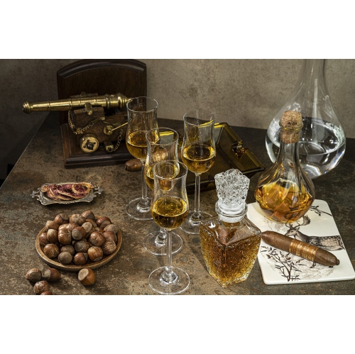 Cognac Brandy, Tequila and Dessert Wine Snifter Glasses | Set of 4 Small Tasting Tulip Copitas for Sipping Armagnac, Spi