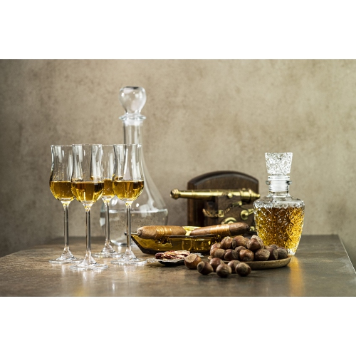 Cognac Brandy, Tequila and Dessert Wine Snifter Glasses | Set of 4 Small Tasting Tulip Copitas for Sipping Armagnac, Spi