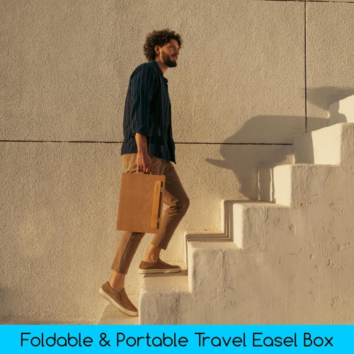 Chevalet de table à croquis de MEEDEN - Chevalet de table portatif en bois de hêtre massif et planche à dessin avec tiroir de rangement et