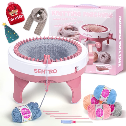 Knitting Machine, 40 Needles Smart Weaver Knitting Round Loom, Knitting Board Rotating Double Knit Loom, Needles Knittin