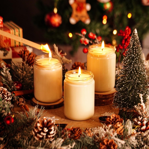 Ritayedet Glass Candle Jars with Airtight Metal Lids, 12 oz Wide Mouth Mason Jars Canning Jars, 20 Pack Small Glass Jars