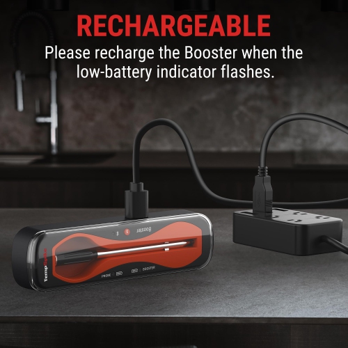 ThermoPro TempSpike 500FT Truly Wireless Meat Thermometer, Bluetooth Meat Thermometer for Grilling and Smoking, Meat The