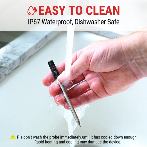 ThermoPro TempSpike 500FT Truly Wireless Meat Thermometer, Bluetooth Meat Thermometer for Grilling and Smoking, Meat The