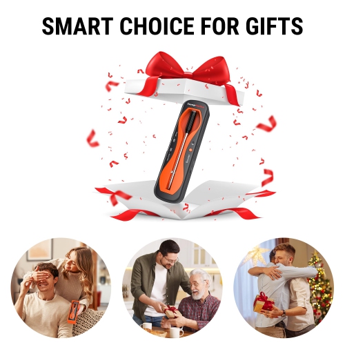 ThermoPro TempSpike 500FT Truly Wireless Meat Thermometer, Bluetooth Meat Thermometer for Grilling and Smoking, Meat The