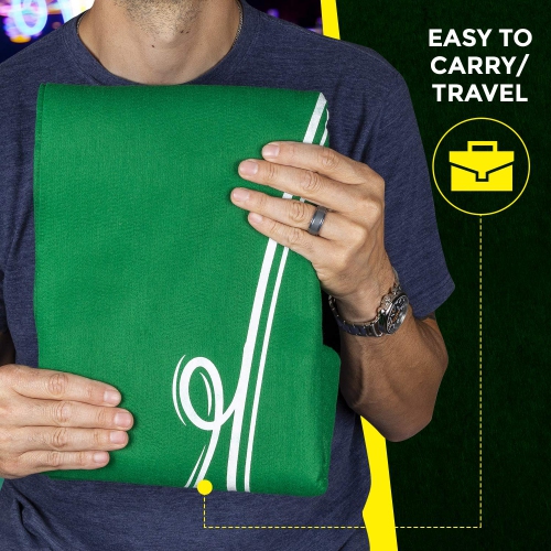 Tabletop Casino Felt Layout for Texas Holdem Poker and Blackjack - Premium Professional Grade Blackjack and Poker Mat fo