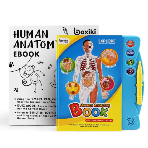 Boxiki Kids Human Body Book | Activity Books for Kids Ages 3 and Older | Science Books for Kids | Educational Toys | Bab