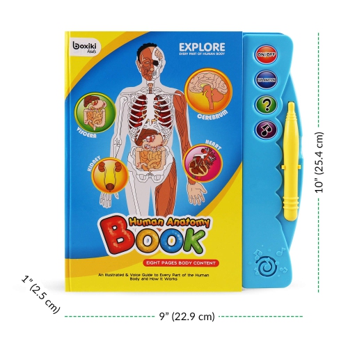 Boxiki Kids Human Body Book | Activity Books for Kids Ages 3 and Older | Science Books for Kids | Educational Toys | Bab