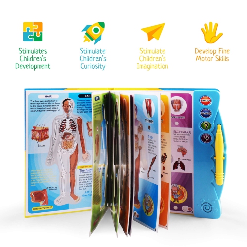 Boxiki Kids Human Body Book | Activity Books for Kids Ages 3 and Older | Science Books for Kids | Educational Toys | Bab