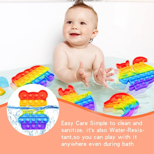 18 Pack Push Bubble Fidget Toys Popper, Silicone Stress Anxiety Relief ADHD Sensory Toys for Kids and Adults, Pop Fidget