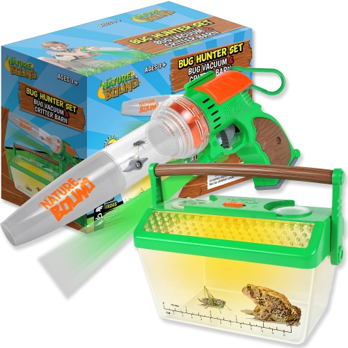 Nature Bound Bug Catcher Vacuum with Light Up Critter Habitat Case for Backyard Exploration - Complete Kit for Kids Incl