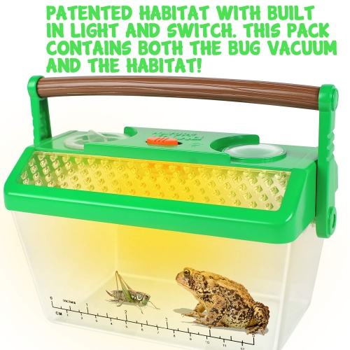 Nature Bound Bug Catcher Vacuum with Light Up Critter Habitat Case for Backyard Exploration - Complete Kit for Kids Incl