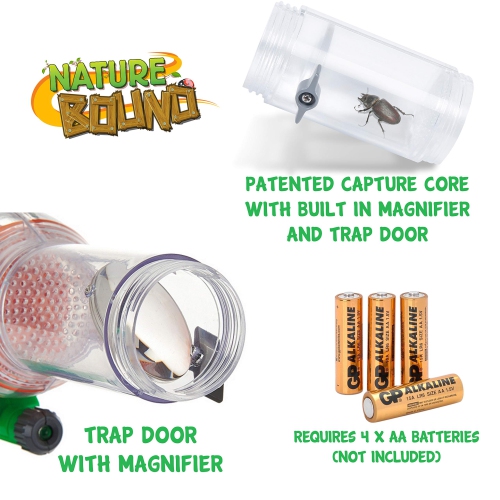 Nature Bound Bug Catcher Vacuum with Light Up Critter Habitat Case for Backyard Exploration - Complete Kit for Kids Incl