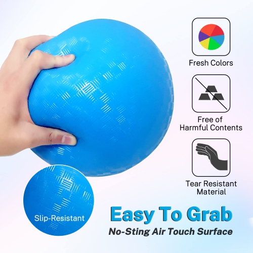 Dodgeballs Playground Balls 8.5inch, BALLFUN Dodge Ball Set for Kids & Adults, Bouncing Balls Kickballs Handball for Out