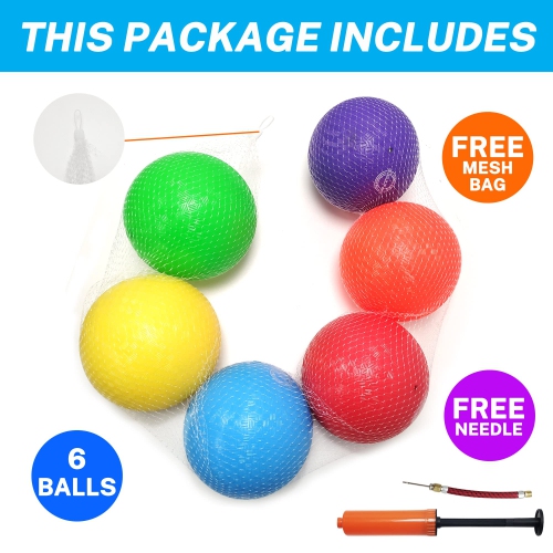 Dodgeballs Playground Balls 8.5inch, BALLFUN Dodge Ball Set for Kids & Adults, Bouncing Balls Kickballs Handball for Out
