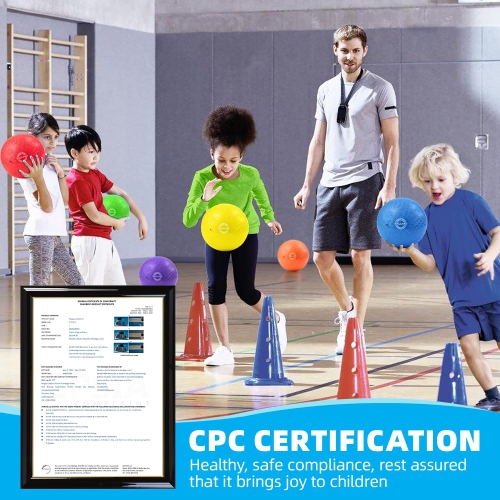 Dodgeballs Playground Balls 8.5inch, BALLFUN Dodge Ball Set for Kids & Adults, Bouncing Balls Kickballs Handball for Out