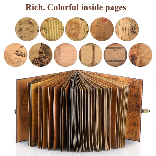 Our Adventure Book Travel Diary Photo Book,Scrapbook, Photo Album,Retro Style Travel Souvenir, Vintage Guestbook DIY Ann