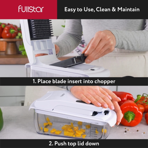 Vegetable Chopper Vegetable Cutter - Food Onion Salad Veggie Chopper with Container - French Fry Potato Dicer Slicer Cut