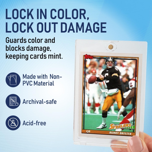 Premium Magnetic Card Holder | 35PT Magnetic Card Holders for Trading Cards. Pro UV Card Protectors with Ultra