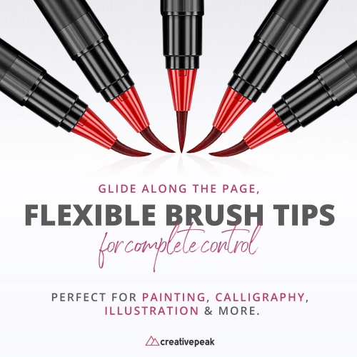 Stylos à pinceaux aquarelle, 72 marqueurs colorés à pointe souple et vibrants avec 4 pinceaux à mélanger – Ensemble de stylos à aquarelle pour appel