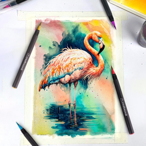 Stylos à pinceaux aquarelle, 72 marqueurs colorés à pointe souple et vibrants avec 4 pinceaux à mélanger – Ensemble de stylos à aquarelle pour appel