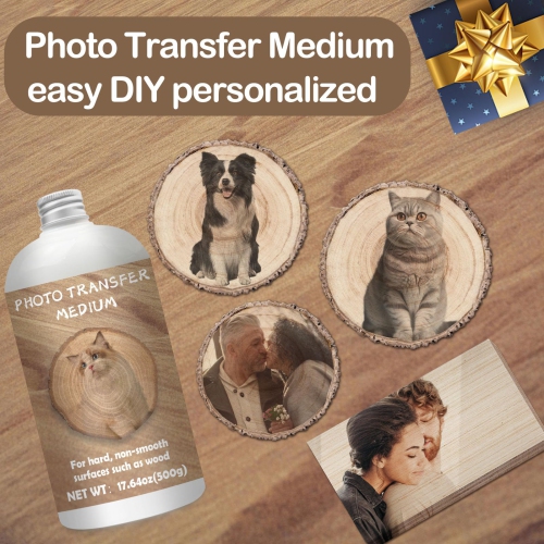 1DFAUL 500g Gel Medium for Photo Transfer, Photo Transfer Medium Gel to Wood & Other Hard Surfaces, DIY Crafts, Home Dec