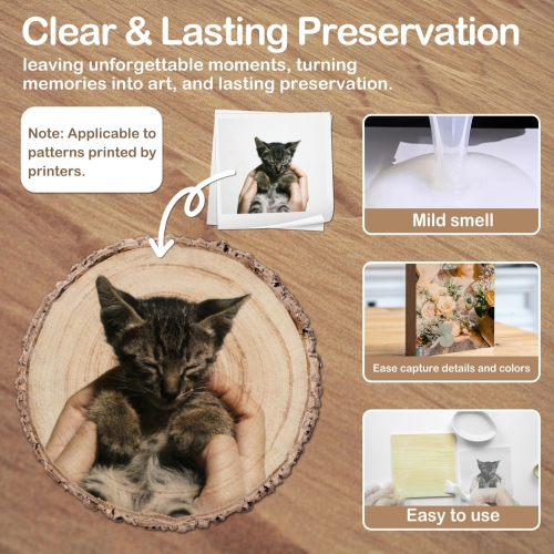 1DFAUL 500g Gel Medium for Photo Transfer, Photo Transfer Medium Gel to Wood & Other Hard Surfaces, DIY Crafts, Home Dec