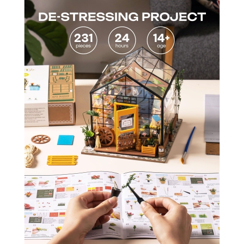 Rolife DIY Dollhouse Miniature Furniture Kit with Accesories-Creative Christmas/Birthday Handcraft Gift for Women and Gi