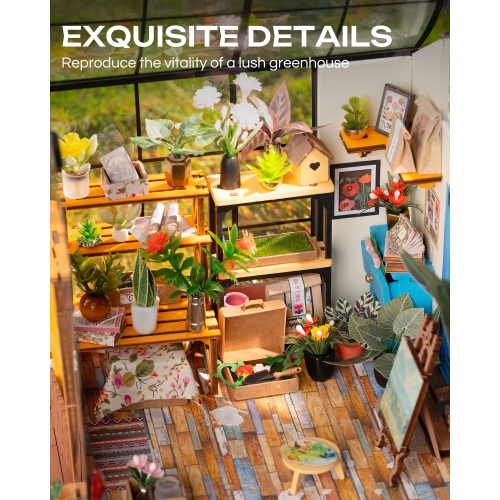 Rolife DIY Dollhouse Miniature Furniture Kit with Accesories-Creative Christmas/Birthday Handcraft Gift for Women and Gi