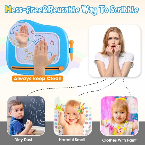 Smasiagon Toddler Toys 1-2 Year Old Boys - Magnetic Drawing Doodle Board for Kids - Learning Educational Toys for 1 2 3